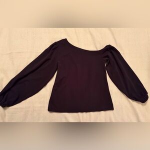 Banana Republic Black Off-Shoulder Puff Sleeve Top XXS